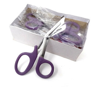 Tijeras para Vendajes de Primeros Auxilios, Mango de Plástico Morado, Tijeras Quirúrgicas Médicas de Acero Inoxidable - Product Image 4