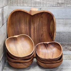 Cuenco de madera con forma de manzana, cuencos de masa de madera decorativos de diseñador moderno, venta al por mayor, granja al mejor precio - Product Image 6
