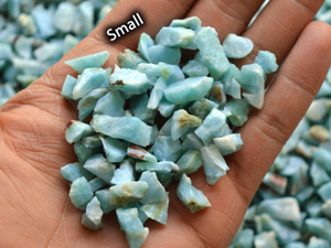 Piedra Natural de Larimar en Bruto con Rayas, Grava Cruda al por Mayor, Certificada por GIA, Azul Cielo, 10-50mm, Gema para Joyería - Product Image 3