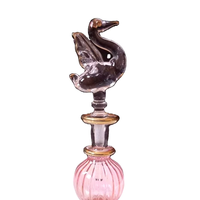 Flacons de parfum en verre/cristal, best-sellers, avec bouchon animal unique, fabriqués à la main en Égypte, gravure à l'acide, pulvérisateur à pompe, gravure dorée, Reed