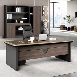 Bureau de direction en L extensible, moderne et luxueux, en bois, facile à assembler, écologique, marque ML - Product Image 1