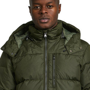 Veste matelassée en toile personnalisée d'hiver de haute qualité, imperméable, respirante, chaude, streetwear pour hommes, OEM - Product Image 3