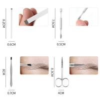 Kit d'outils de soin des ongles professionnel 7-en-1 en acier inoxydable, design classique, écologique, pour manucure et pédicure, adapté à tous les âges, vente en gros