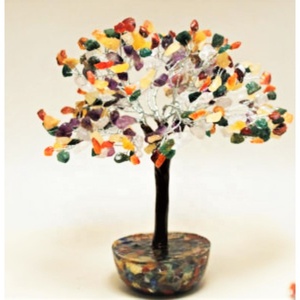 Arbre de guérison Chakra avec cristaux de Base d'orgonite, pierres de guérison, minéraux Reiki, Feng thai bonsaï, méditation, cristal, décoration de la maison, arbre - Product Image 1