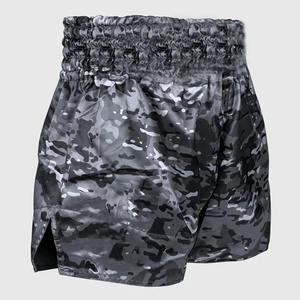 Shorts de Muay Thai en gros avec bande élastique latérale, lavables, pour sports de combat et kick-boxing - Product Image 3