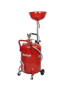 Réservoir de vidange d'huile usagée portable de 20 gallons, vidange d'huile à commande pneumatique, hauteur de l'entonnoir réglable, équipement de service de carburant - Product Image 5