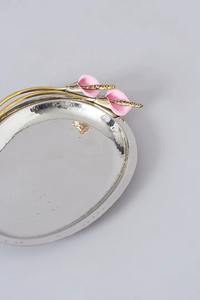 Bol à bougie fiable en acier inoxydable poli miroir avec accents floraux, facile à nettoyer et à entretenir - Product Image 6