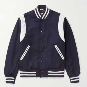 Chaqueta de béisbol callejero de estilo informal para hombre, servicio OEM, chaquetas de invierno con bordado de satén de bombardero universitario de moda personalizada para hombre - Product Image 3