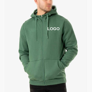 Automne Vintage hommes sweat à capuche zippé Logo personnalisé coton délavé à l'acide pour bouffée impression poids lourd sweats brodés - Product Image 4