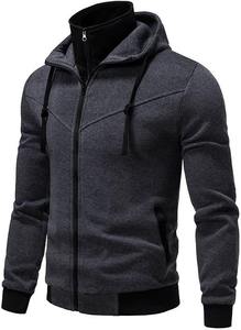 Venta al por mayor 100% algodón sudaderas con capucha atléticas para los hombres de manga larga ligero deporte Casual de dos piezas con cremallera chaqueta con capucha Pakistán - Product Image 4