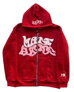 Fabricantes Ropa de aduanas Sudadera con capucha recortada Ropa de calle de gran tamaño 500 Gsm 480 Gsm Algodón Espuma Puff Impresión Sudadera con capucha - Product Image 1