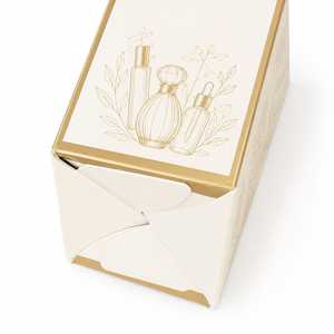 Boîte pliante pour emballage de bouteilles en verre avec estampage à chaud doré - Product Image 3