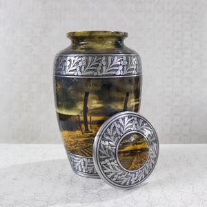 เครื่องเผาศพทำจากอลูมิเนียมสำหรับผู้ใหญ่ภาพพระอาทิตย์ตกที่สวยงามของเถ้ากระดูกมนุษย์ของที่ระลึกดิจิทัลตามสั่ง - Product Image 2