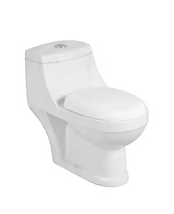 Toilette monobloc de luxe la plus vendue Articles sanitaires de salle de bain en céramique à prix réduit Bol carré Chaise de placard à eau en blanc - Product Image 3