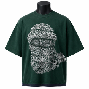 T-shirt Homme Oversize en Coton Épais 100% Coton Toile Imprimé Graphique Streetwear Décontracté Ample Manches Courtes - Product Image 5