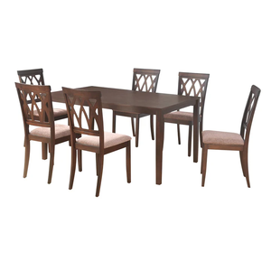 Moderno Set da pranzo a 6 posti con Cappuccino regolabile in legno per casa colonica Hotel sala uso Villa - Product Image 5
