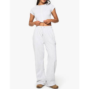 100% coton gros femmes survêtements séchage rapide survêtements manches courtes femmes respirant survêtements - Product Image 1