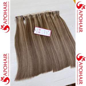 Mejor calidad Balayage Highlight Tape Hair Double Drawn 100% Remy Extensiones de cabello humano Onda natural Clip-en chino vietnamita - Product Image 3