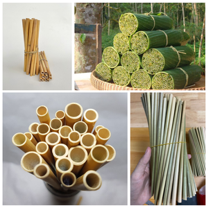 Venta al por mayor de pajitas naturales desechables hechas de hierba de bambú y harina de arroz, pajitas biodegradables ecológicas para beber - Product Image 5