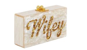 Nouvelle arrivée WIfey Logo pour Lifey pochette en résine de STAR CRAFTS INDE vêtements de mariage mode résine embrayages femmes sac à main sacs à main - Product Image 6