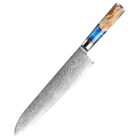 Best Verkopende Custom Damascus Staal Milieuvriendelijk Jachtgereedschap Groente Keukenmessen Hoge Kwaliteit Gegraveerd Hout Handvat Carbon