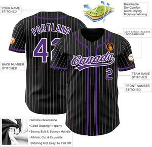 Wholesale Custom 100% <b>Polyester</b> Baseball Jersey Cheap <b>Tshirt</b> Set with Breathable Feature and Printed Design - Product Image 6