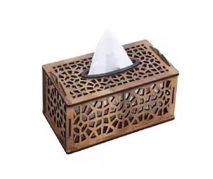กล่องทิชชู่ทำด้วยมือทำจากไม้ทรงสี่เหลี่ยมผืนผ้าที่ใส่กระดาษทิชชู่ทำจากไม้ธรรมชาติที่ใส่กระดาษทิชชู่แฟนซีสำหรับตกแต่งงานแต่งงาน - Product Image 1