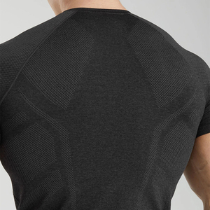 Camiseta de entrenamiento de gimnasio de manga corta de compresión superior para corredores atléticos de calidad superior para hombres - Product Image 2