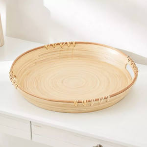 Plateau de service en bambou filé naturel et écologique de qualité supérieure pour la décoration de la cuisine fabriqué au Vietnam - Product Image 1