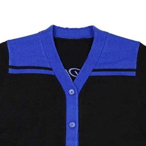 Cárdigans de ropa de mujer de color azul y negro Fabricante de suéteres de Hosten Greek Enterprises Prendas de punto Suéteres de mujer Cuello en V - Product Image 2
