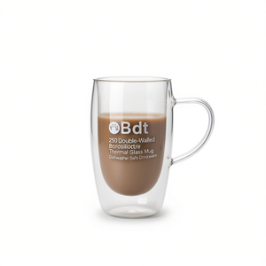 Mug isotherme en verre borosilicate à double paroi Bdt 250 ml, compatible lave-vaisselle - Product Image 2
