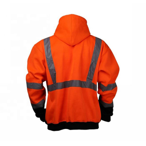 Veste de sécurité réfléchissante d'hiver en gros avec haute visibilité double couche intérieure polaire imperméable logo personnalisable vêtements - Product Image 4