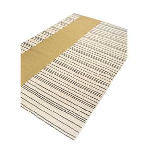 Indusbar Ivory Flat Weaves <b>Wool</b> Rugs Organic Cotton Jacquard Striped Hallway Rectangle Room Rug Model ADWL-13097 - Product Image 2