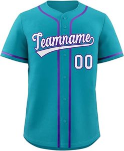 T-shirt de sport personnalisé de haute qualité avec boutons grande taille uniforme de baseball et softball lettres imprimées cousues chiffres pour hommes femmes jeunes - Product Image 4