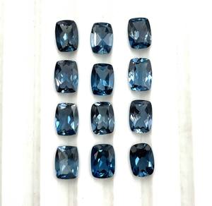 Cojín de Topacio Azul de Londres Natural, lote de piedras preciosas sueltas de corte 5*7-12*16 MM, piedras de Topacio Azul de Londres para la fabricación de joyas - Product Image 3