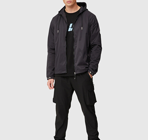 Lightweight Mesh Lined Hooded Outerwear <b>Men's</b> Outdoor <b>Travel</b> Windproof Windbreaker <b>Jacket</b> - Product Image 3