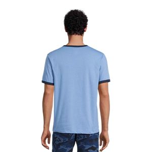 Precio al por mayor de los hombres de la camiseta personalizada en blanco de algodón liso Ringer camiseta con mangas de bloqueo para los niños - Product Image 2