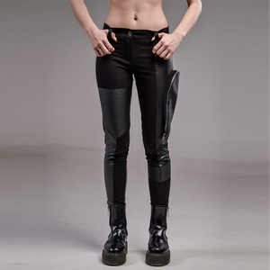 Pantalones de cuero ligeros de fabricación profesional para mujer 2025 nuevo estilo de ropa de calle pantalones de cuero de Color sólido para mujer - Product Image 5