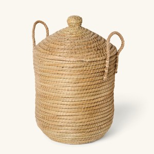 Seagrass laundry <b>bags</b> with handles functional sea grass raffia bins baskets natural <b>straw</b> bin - Product Image 1