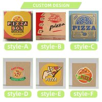 Caja de pizza de cono triangular coreano de cartón blanco para llevar reutilizable de diseño personalizado
