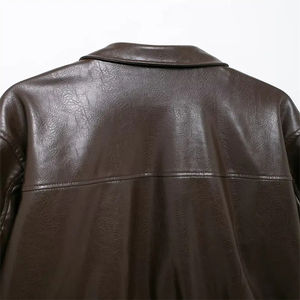 Casual Chaqueta de cuero de los hombres al por mayor chaquetas de cuero para los hombres - Product Image 5