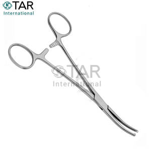 Fórceps de arteria OCHSNER KOCHER, pinza quirúrgica curvada de 18,0 cm, fórceps de arteria curvada de acero inoxidable, instrumentos médicos vasculares - Product Image 3