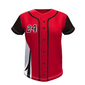 Maillots de baseball américains personnalisés vestes uniformes de sublimation patchs de broderie vêtements de jeu d'équipe - Product Image 1