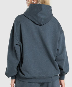 Sweat-shirts à capuche surdimensionnés personnalisés à épaules tombantes, style streetwear, avec logo imprimé sur mesure pour femmes – Vente chaude - Product Image 3