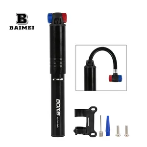 BM Aluminum Alloy With Telescopic Hose Portable Bicycle Tire Air Pump Bicycle Accessories Mini Bicycle Pump