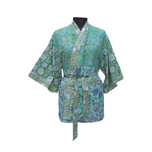 Wholesale Soft 100% Cotton Luxury <b>Women's</b> <b>Short</b> Beachwear Boho Kimono Dress Casual Outfit For Girls And <b>Womens</b> - Product Image 3