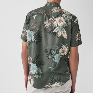 Elegante ropa de calle para hombre impreso camisas de manga corta con etiqueta personalizada logotipo bordado y embalaje al por menor - Product Image 5