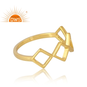 Latest Selling 925 Sterling <b>Silver</b> 18K Gold <b>Plated</b> Ring Demi Fine Jewelry Manufacturer Dainty Collection - Product Image 4