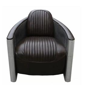 Conjunto de Sofá Esquinero de Dos Plazas de Diseño Rústico en Cuero Genuino con Armazón de Madera para Uso Escolar y en Parques - Product Image 2