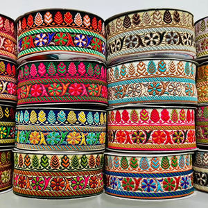 Fashionable Jacquard Lace Fabric with Embroidery Elegant Detailed Lace for <b>Womens</b> Clothing Skirts Blouses and Gowns Bulk - Product Image 1